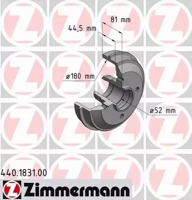 ZIMMERMANN BĘBEN HAMULCOWY TYŁ 440.1831.00 