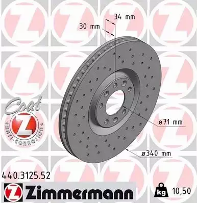 ZIMMERMANN TARCZA HAMULCOWE SPORT 440.3125.52 