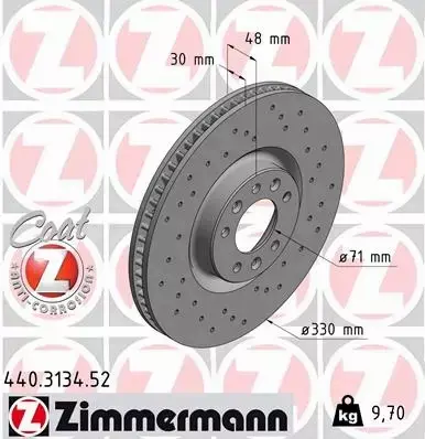 ZIMMERMANN TARCZE HAMULCOWE SPORT PRZÓD 440.3134.52 