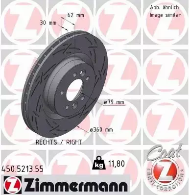 ZIMMERMANN TARCZA HAMULCOWA 450.5213.55 