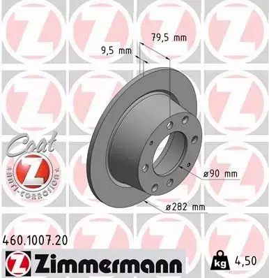 ZIMMERMANN TARCZA HAMULCOWA 460.1007.20 