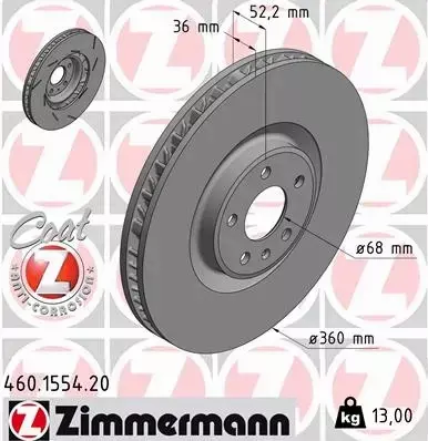 ZIMMERMANN TARCZE+KLOCKI P PORSCHE MACAN 360MM 