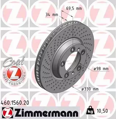 ZIMMERMANN TARCZE+KLOCKI P PORSCHE 911 996 997 330MM 