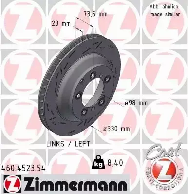 ZIMMERMANN TARCZA HAMULCOWA 460.4523.54 