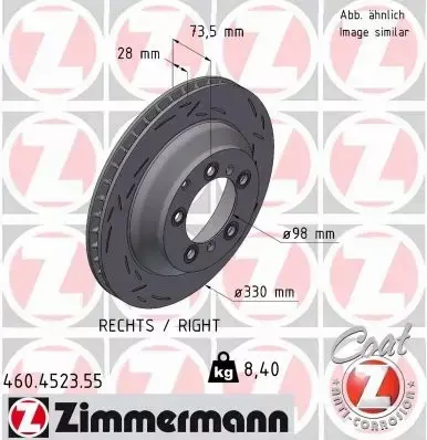 ZIMMERMANN TARCZA HAMULCOWA 460.4523.55 