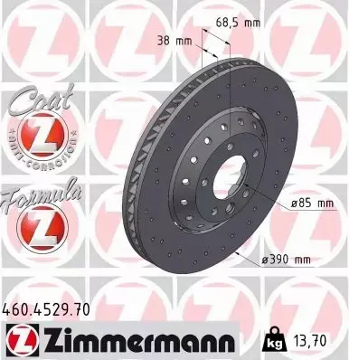 ZIMMERMANN TARCZA HAMULCOWA 460.4529.70 