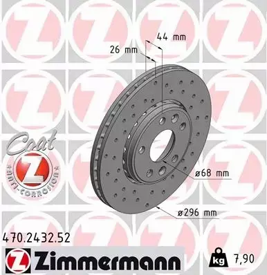 ZIMMERMANN TARCZE+KLOCKI P+T SCENIC III 296MM 