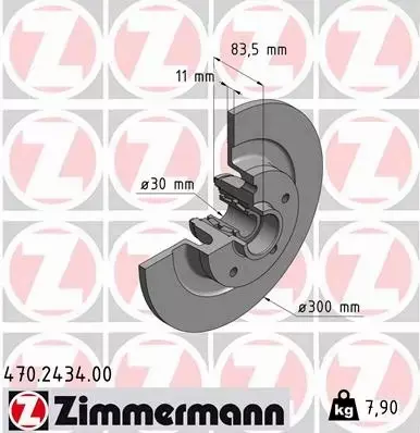 ZIMMERMANN TARCZE+KLOCKI TYŁ RENAULT LAGUNA III 