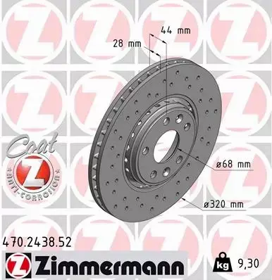 ZIMMERMANN SPORT TARCZE P RENAULT CLIO IV RS 320MM 