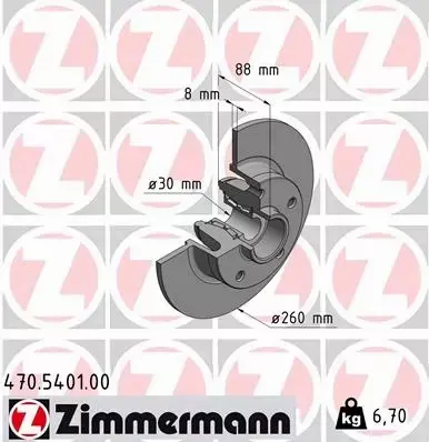 ZIMMERMANN TARCZE+KLOCKI P+T MEGANE III KOMBI 296MM 