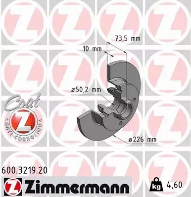 ZIMMERMANN TARCZE+KLOCKI TYŁ VW GOLF III VENTO 