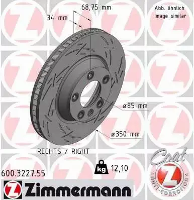 ZIMMERMANN TARCZA HAMULCOWA 600.3227.55 