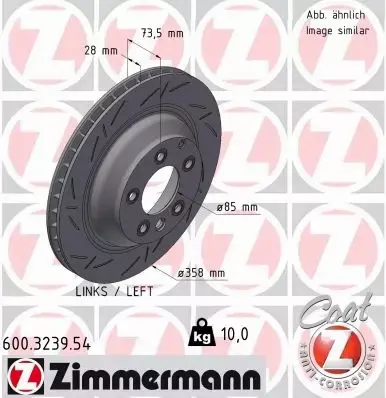 ZIMMERMANN TARCZA HAMULCOWA 600.3239.54 