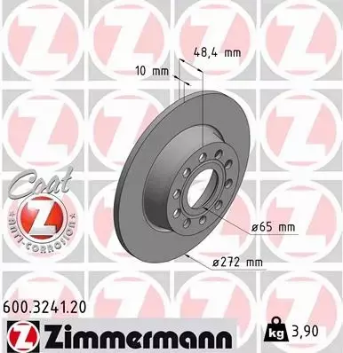 ZIMMERMANN TARCZE+KLOCKI TYŁ AUDI A3 8V 272MM 