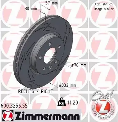 ZIMMERMANN TARCZA HAMULCOWA 600.3256.55 