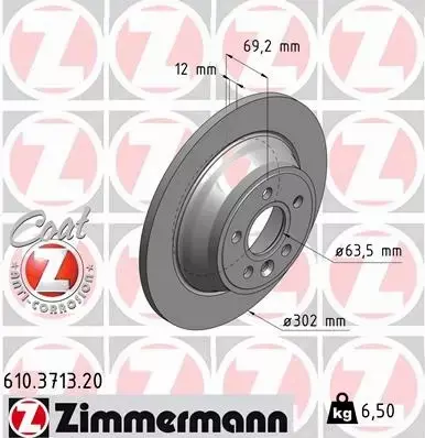 ZIMMERMANN TARCZE+KLOCKI T VOLVO S80 II 302MM 