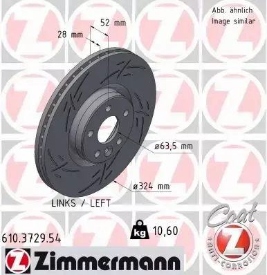 ZIMMERMANN TARCZA HAMULCOWA 610.3729.54 