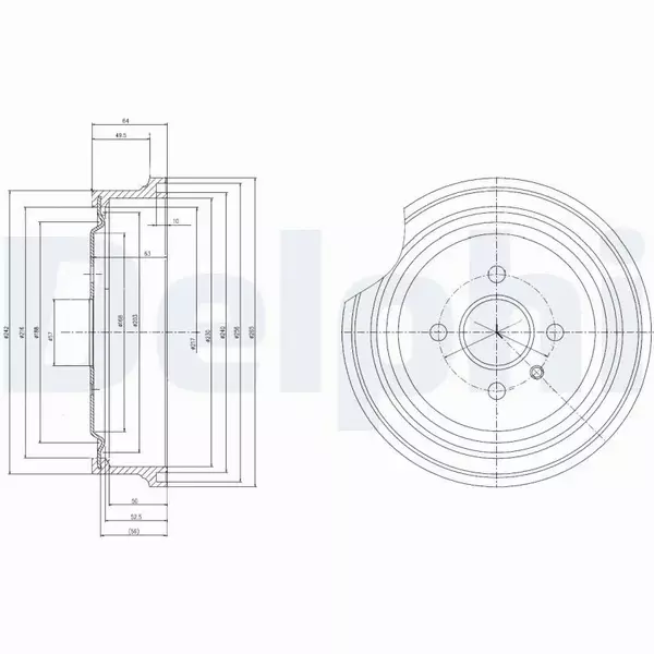 DELPHI BĘBEN HAMULCOWY BF367 