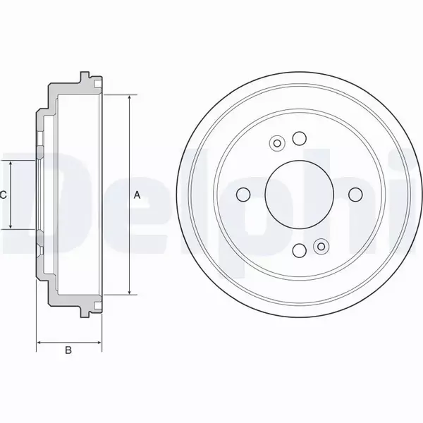 DELPHI BĘBEN HAMULCOWY BF550 
