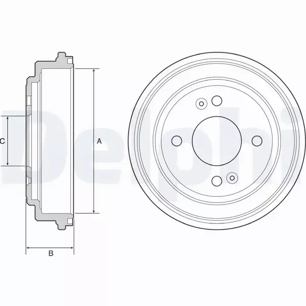 DELPHI BĘBEN HAMULCOWY BF551 