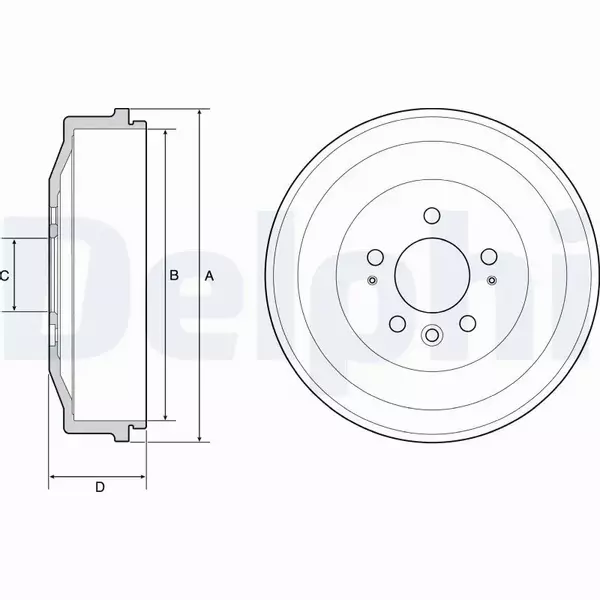DELPHI BĘBEN HAMULCOWY BF558 