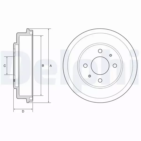 DELPHI BĘBEN HAMULCOWY BF582 