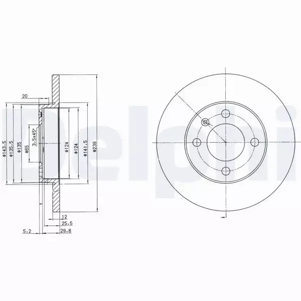 DELPHI TARCZE HAMULCOWE PRZÓD BG2116 