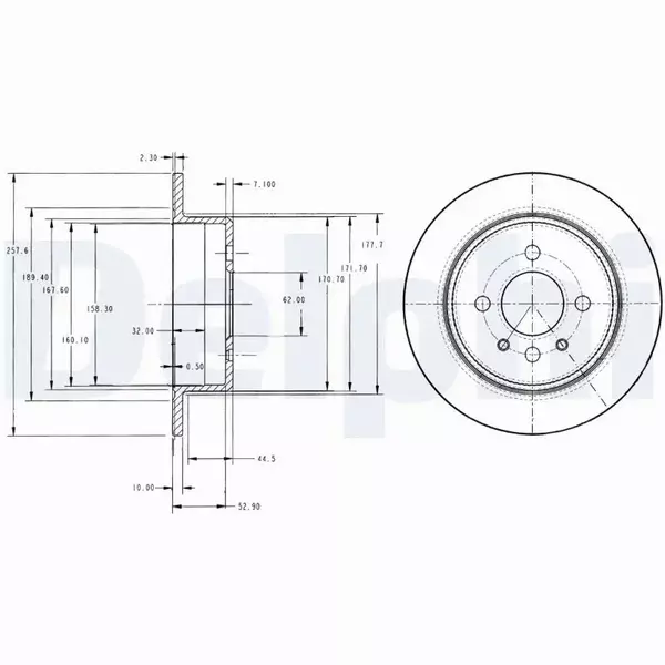 DELPHI TARCZE HAMULCOWE TYŁ BG2202 