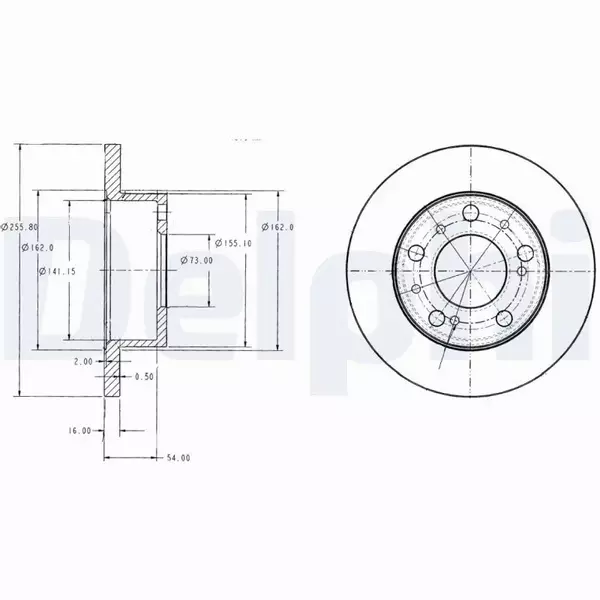 DELPHI TARCZE HAMULCOWE PRZÓD BG2253 