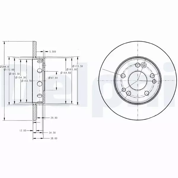 DELPHI TARCZE HAMULCOWE PRZÓD BG2314 