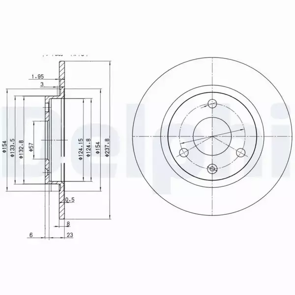 DELPHI TARCZE HAMULCOWE PRZÓD BG2355 