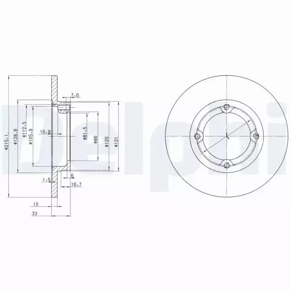 DELPHI TARCZE HAMULCOWE PRZÓD BG2400 