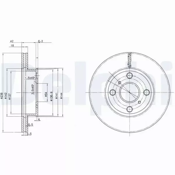 DELPHI TARCZE HAMULCOWE PRZÓD BG2424 