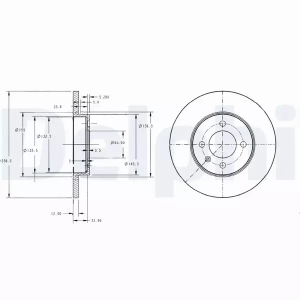 DELPHI TARCZE HAMULCOWE PRZÓD BG2454 