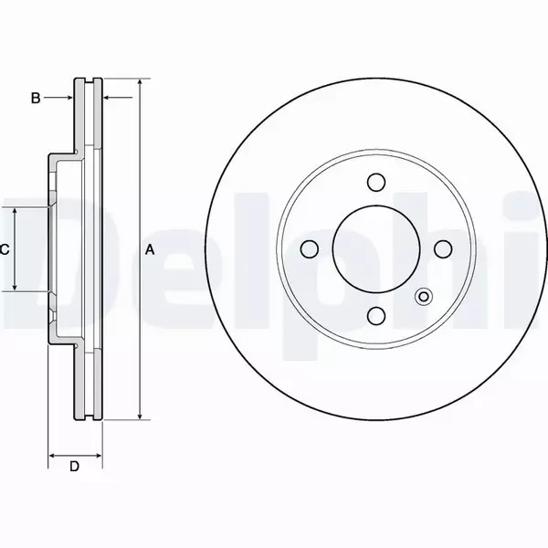 DELPHI TARCZE+KLOCKI PRZÓD SEAT CORDOBA 6K 256MM 