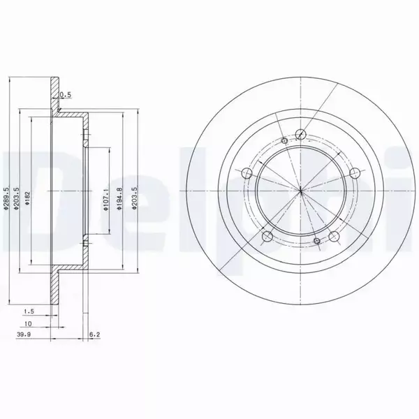 DELPHI TARCZE HAMULCOWE PRZÓD BG2584 