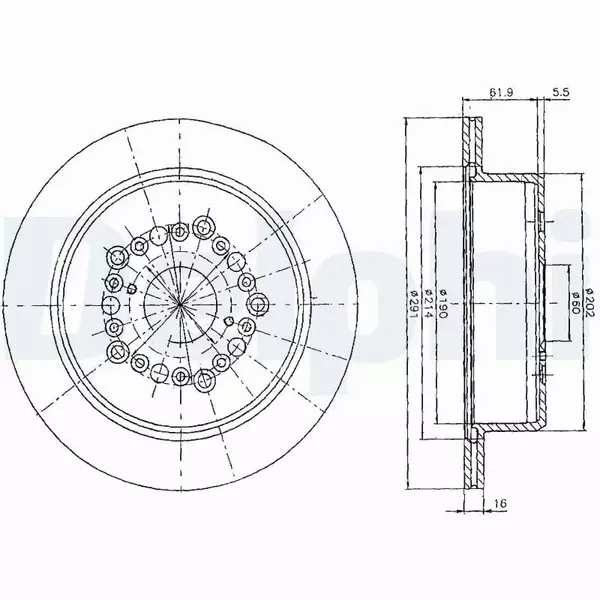 DELPHI TARCZE HAMULCOWE PRZÓD BG2662 