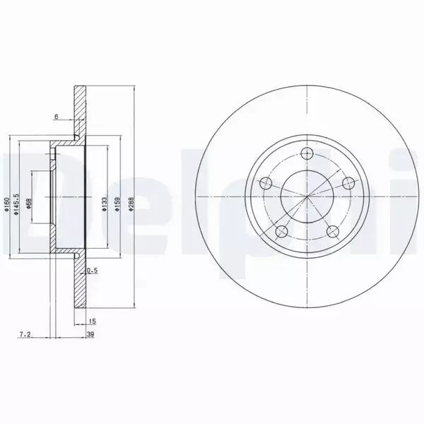 DELPHI TARCZE HAMULCOWE PRZÓD BG2749 