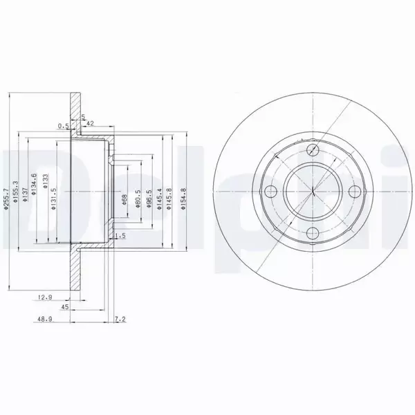 DELPHI TARCZE HAMULCOWE PRZÓD BG2752 