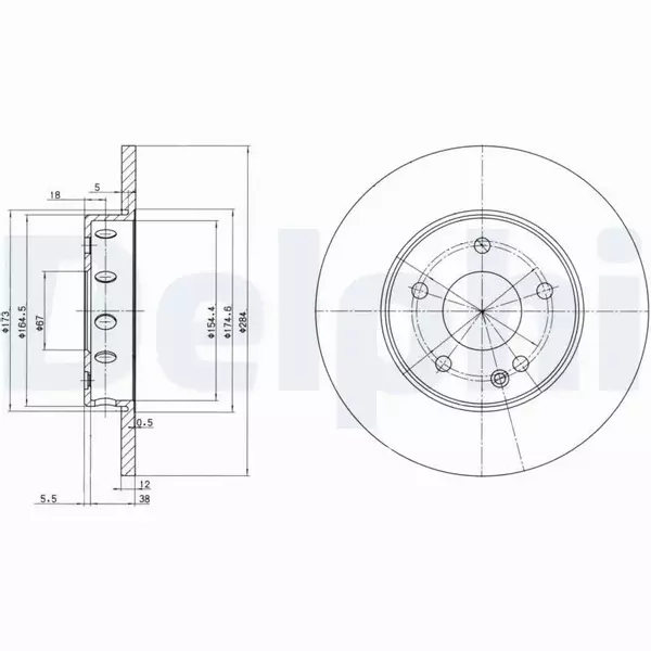 DELPHI TARCZE HAMULCOWE PRZÓD BG2769 