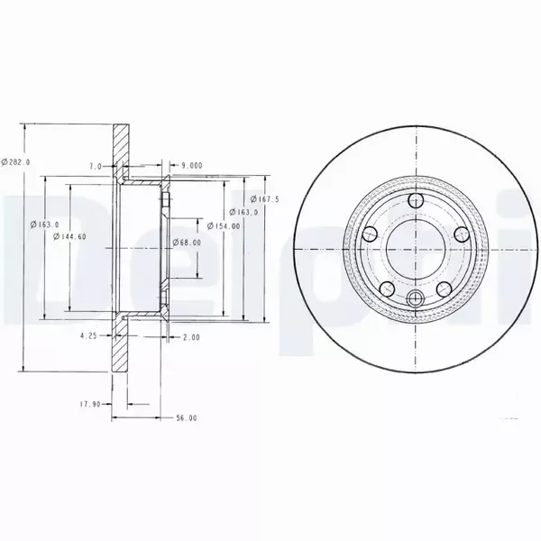 DELPHI TARCZE HAMULCOWE PRZÓD BG2898 