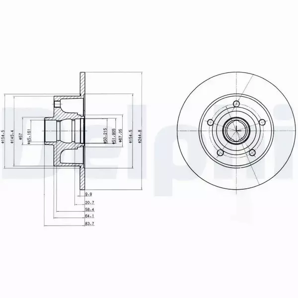 DELPHI TARCZE HAMULCOWE TYŁ BG3030 