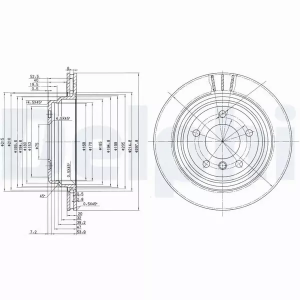 DELPHI TARCZE HAMULCOWE TYŁ BG3042 