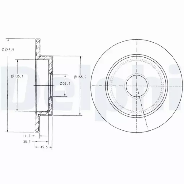 DELPHI TARCZE HAMULCOWE TYŁ BG3131 