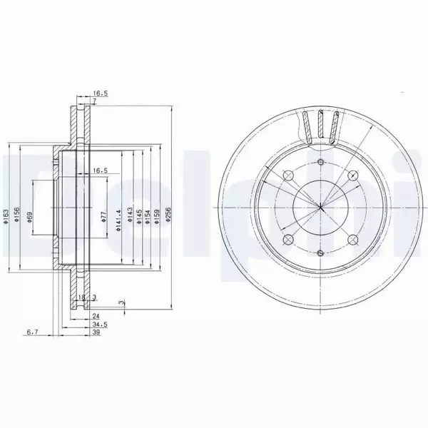 DELPHI TARCZE HAMULCOWE PRZÓD BG3202 