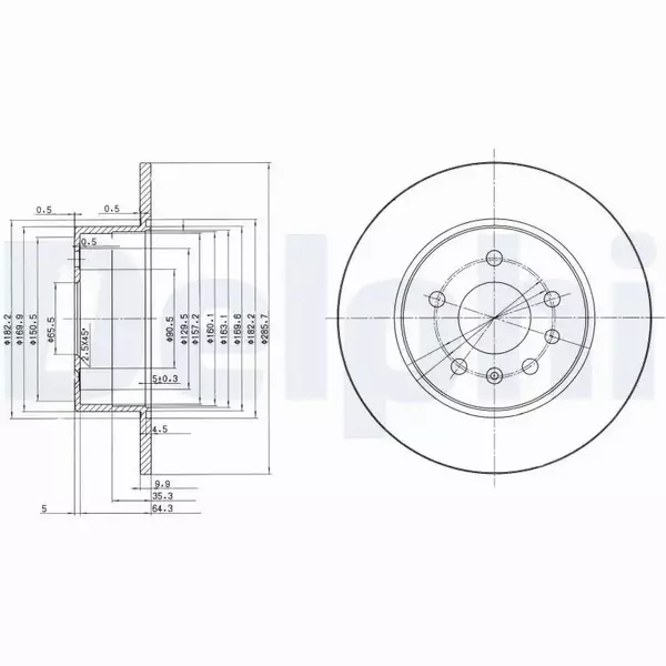 DELPHI TARCZE HAMULCOWE TYŁ BG3274 