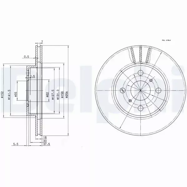 DELPHI TARCZE HAMULCOWE PRZÓD BG3414 