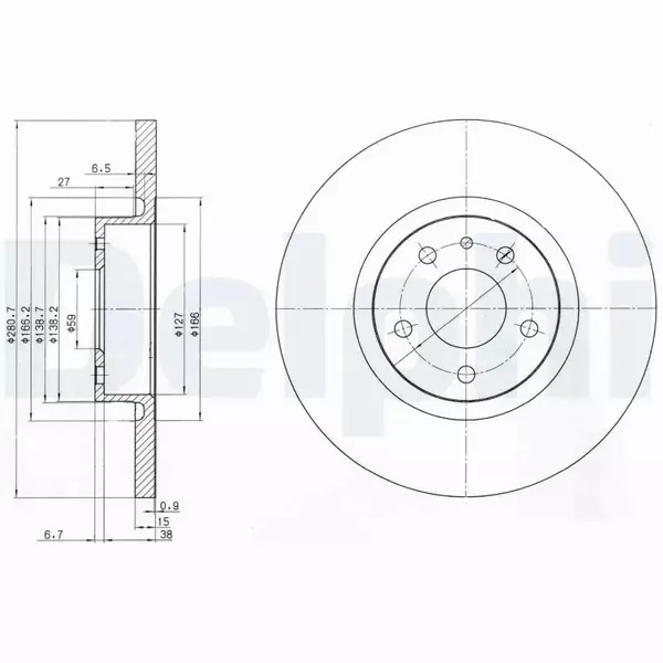 DELPHI TARCZE HAMULCOWE PRZÓD BG3420 