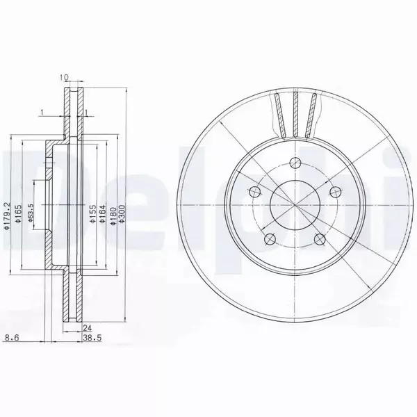 DELPHI TARCZE HAMULCOWE PRZÓD BG3537C 