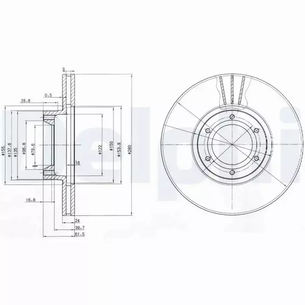 DELPHI TARCZE HAMULCOWE PRZÓD BG3553 